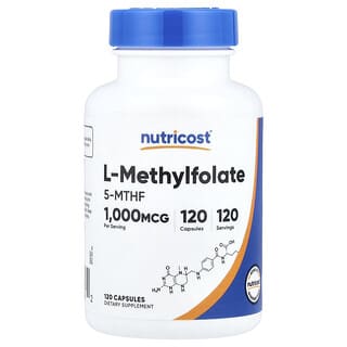 Nutricost, Folato de Metila, 1.000 mcg, 120 Cápsulas