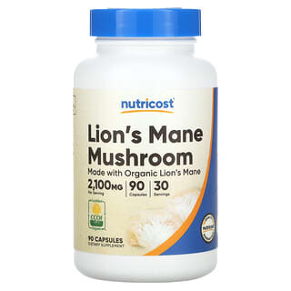 Nutricost, Lion's Mane Mushroom, 700 mg, 90 Capsules