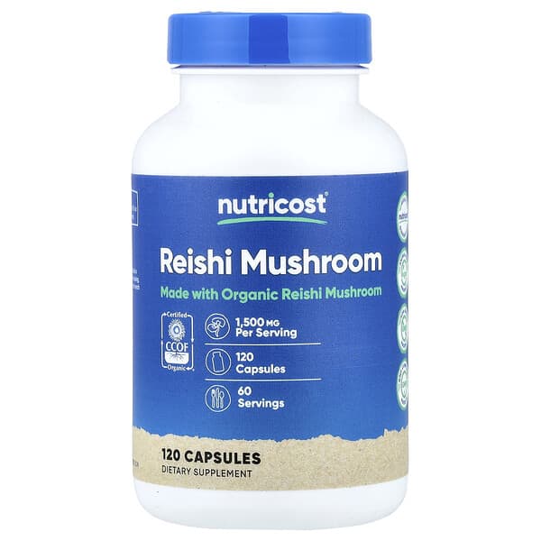Nutricost Reishi Mushroom, 120 Capsules (750 mg per Capsule)