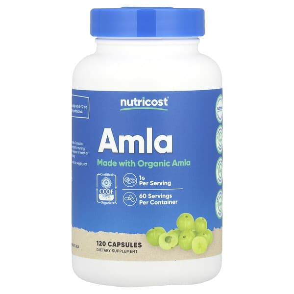 Nutricost, アムラ、120粒(1粒あたり0.5g)