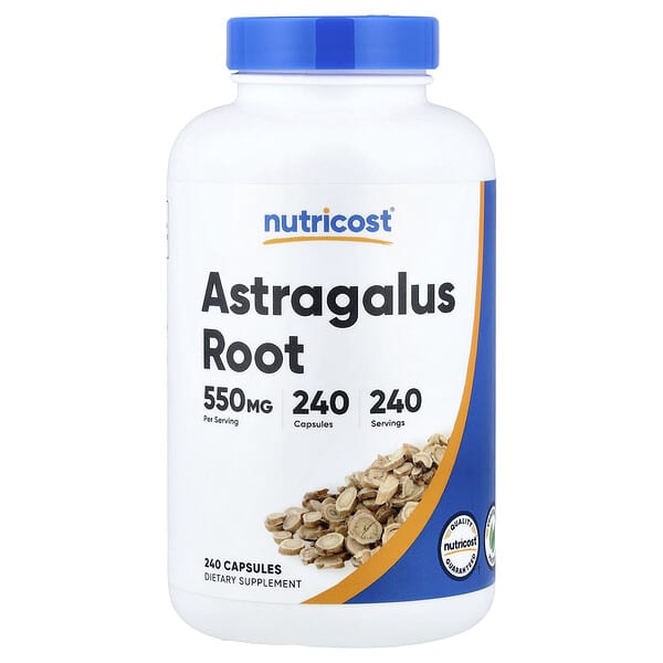 Nutricost, 황기 뿌리, 550mg, 캡슐 240정