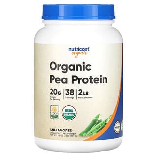 Nutricost, органический гороховый протеин, без добавок, 907 г (2 фунта)