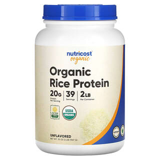 Nutricost, Organic Rice Protein, Unflavored, 2 lb (907 g)