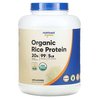 Nutricost, Protéines de riz biologiques, non aromatisées, 2 268 g