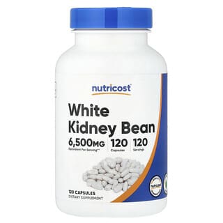 Nutricost, Bílé fazole, 6 500 mg, 120 tobolek