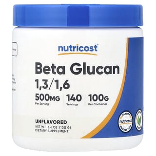 Nutricost, β-葡聚糖 1,3/1,6，原味，500 毫克，3.5 盎司（100 克）