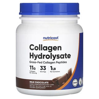 Nutricost, Hidrolizado de colágeno, Chocolate con leche`` 454 g (16,2 oz)