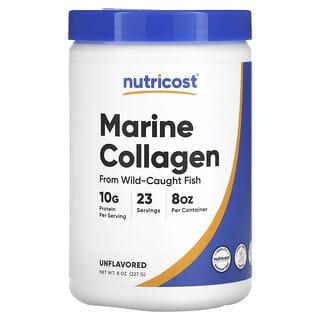 Nutricost, Colágeno marino, sin sabor`` 227 g (8 oz)