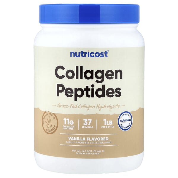 Nutricost Collagen Peptides, Vanilla, 1 lb (454 g)