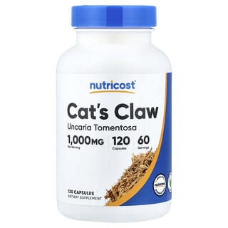 Nutricost, Котешки нокът, 120 капсули (500 mg/капсула)