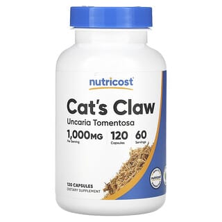 Nutricost, Unha-de-gato, 1.000 mg, 120 Cápsulas (500 mg por Cápsula)