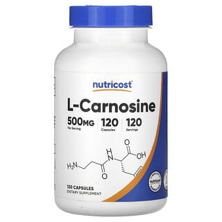 Nutricost, L-карнозин, 500 мг, 120 капсул