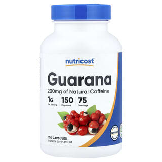 Nutricost, Guarana, 150 Capsules (500 mg per Capsule)