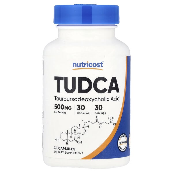 Nutricost, 牛磺熊去氧膽酸（TUDCA），500 毫克，30 粒膠囊