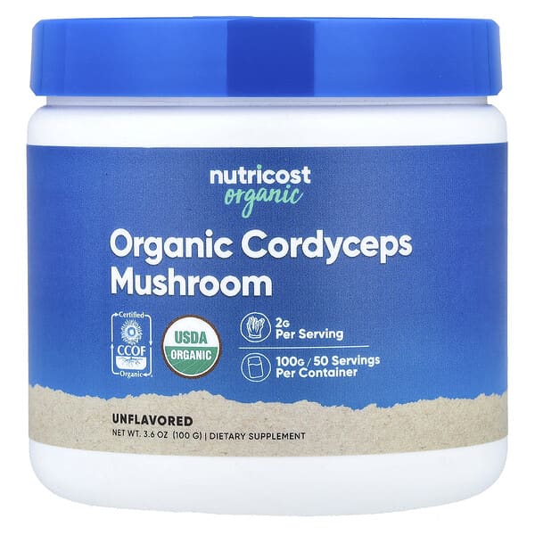 Nutricost, Organic Cordyceps Mushroom, Unflavored, 3.6 oz (100 g) — product photo 1