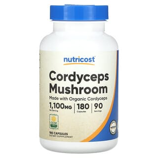 Nutricost, Cogumelo Cordyceps, 1.100 mg, 180 Cápsulas (550 mg por Cápsula)