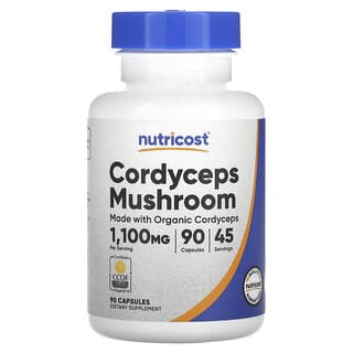 Nutricost, Hongo Cordyceps, 1100 mg, 90 cápsulas (550 mg por cápsula)