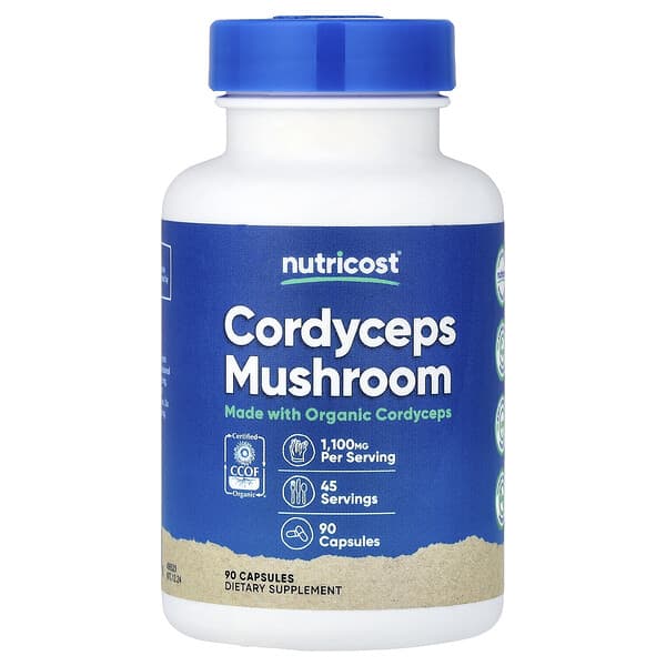 Nutricost, Cordyceps Mushroom, 90 Capsules (550 mg per Capsule) — product photo 1