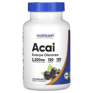 Nutricost, Asaí, 2200 mg, 120 cápsulas