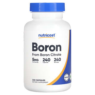 Nutricost, Boro, 5 mg, 240 Cápsulas