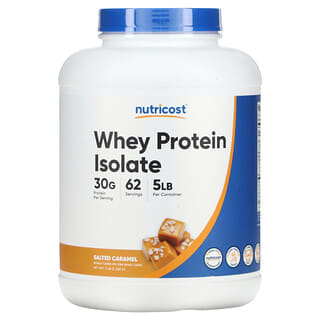 Nutricost, Aislado de proteína de suero de leche, Caramelo salado`` 2268 g (5 lb)