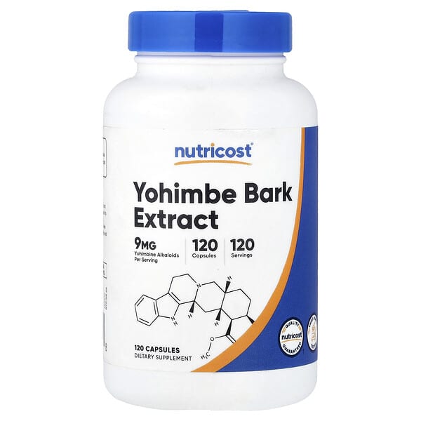 Nutricost, Yohimbe Bark Extract, 9 mg, 120 Capsules — product photo 1