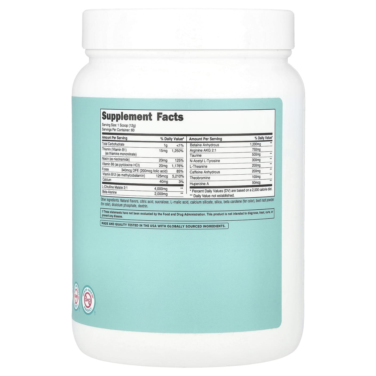 Nutricost, Women, PreWorkout Complex With Vitamin B12 & Folate, Peach