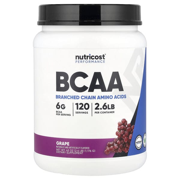 Nutricost, Ytelse, BCAA, Drue, 2,5 lb (1,164 g)