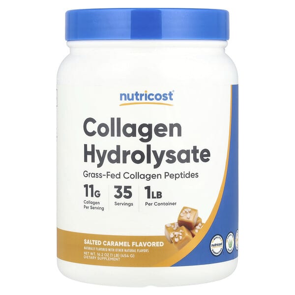 Nutricost Collagen Hydrolysate, Salted Caramel, 16.2 oz (454 g)