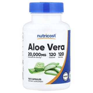 Nutricost, Aloe Vera, 20.000 mg , 120 Κάψουλες