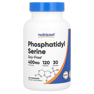 Nutricost, фосфатидилсерин, 400 мг, 120 капсул (100 мг в 1 капсуле)