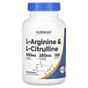 L-arginina y L-citrulina, 120 cápsulas