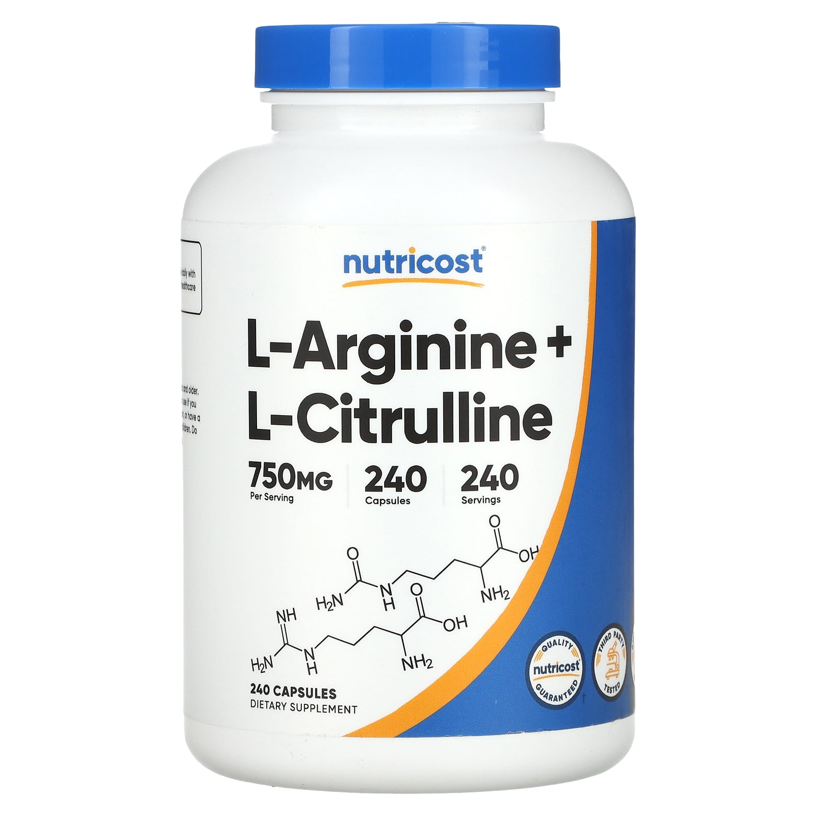 L-Arginine + L-Citrulline, 240 Capsules