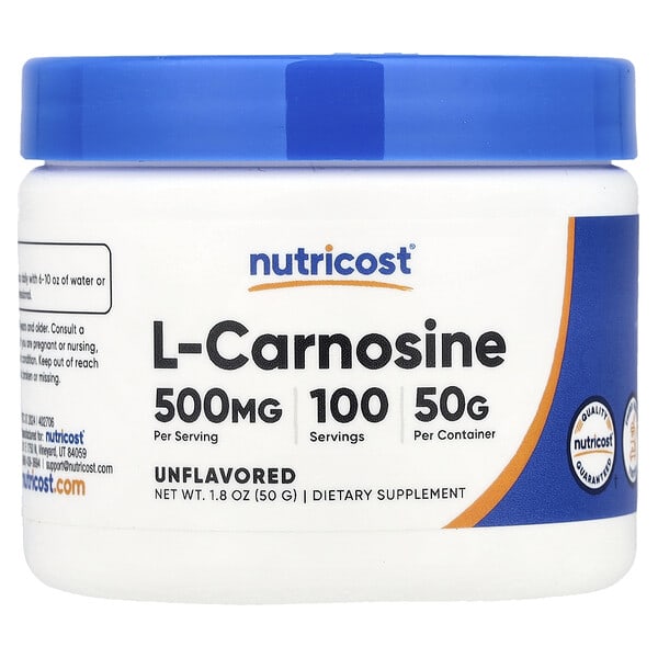 Nutricost, L-Carnosine, Unflavored, 1.8 oz (50 g) — product photo 1