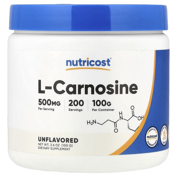 Nutricost, L-Carnosine, Unflavored, 3.6 oz (100 g) — product photo 1
