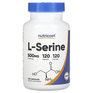 Nutricost, L-sérine, 500 mg, 120 capsules