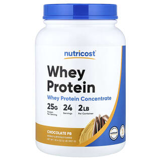 Nutricost, сывороточный протеин, со вкусом шоколадного протеина, 907 г (2 фунта)