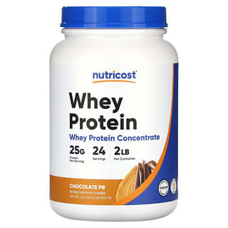 Nutricost, 유청 단백질, 초콜릿 PB, 907g(2lb)