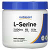 L-серин у вигляді порошку, без смакових добавок, 227 г (8 унцій)