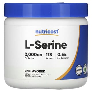 Nutricost, L-serina em pó, sem sabor, 227 g (8 oz)