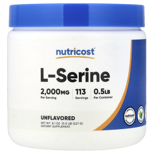 Nutricost, L-Serine Powder, Unflavored, 8.1 oz (227 g) — product photo 1