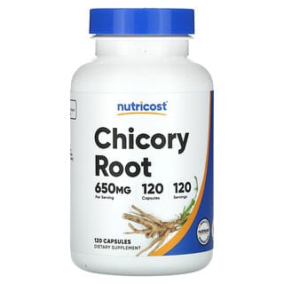 Nutricost, Racine de chicorée, 650 mg, 120 capsules