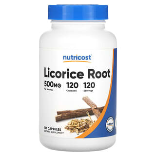 Nutricost, корень солодки, 500 мг, 120 капсул