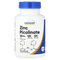 Nutricost, Zinkpicolinaat, 50 mg, 120 capsules