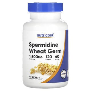Nutricost, Spermidin Buğday Tohumu, 1,500 mg, 120 Kapsül (Kapsül başına 5 mg)