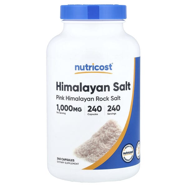 Nutricost, 히말라야 소금, 1,000mg, 캡슐 240정