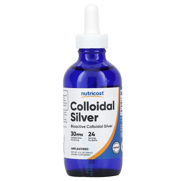Colloidal Silver, Unflavored, 30 PPM, 4 fl oz (118 ml)