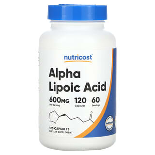 Nutricost, Alfa Asam Lipoat, 600 mg, 120 Kapsul (300 mg per Kapsul)