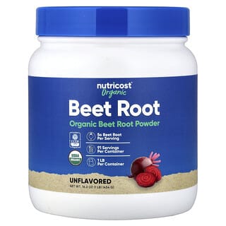 Nutricost, Organic Beetroot Powder, Unflavoured, 16 oz (454 g)