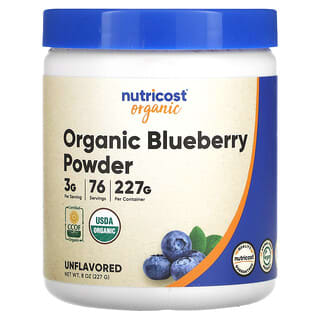 Nutricost, Arándano azul orgánico en polvo, Sin sabor`` 227 g (8 oz)